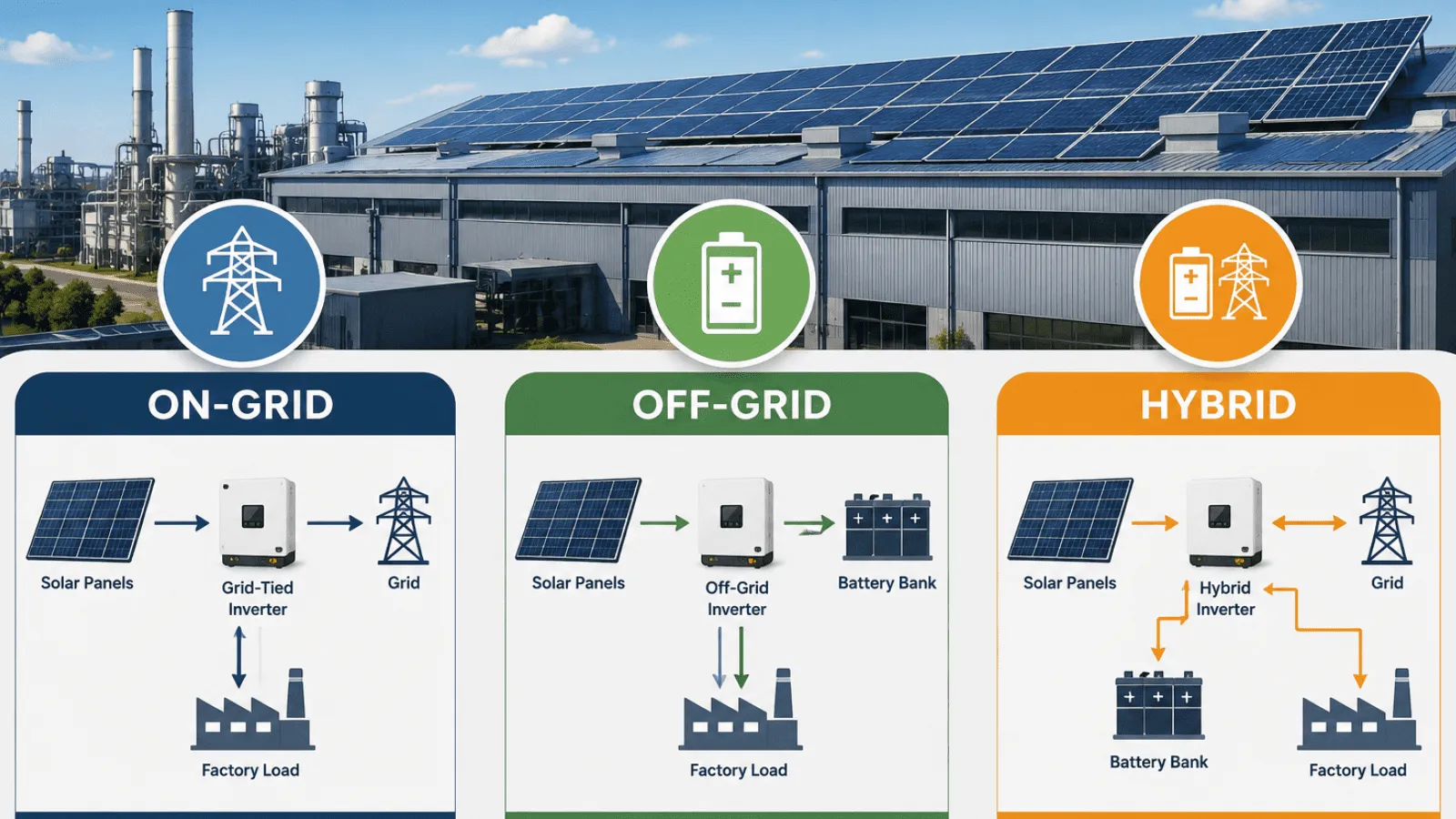 On-Grid vs Off-Grid vs Hybrid