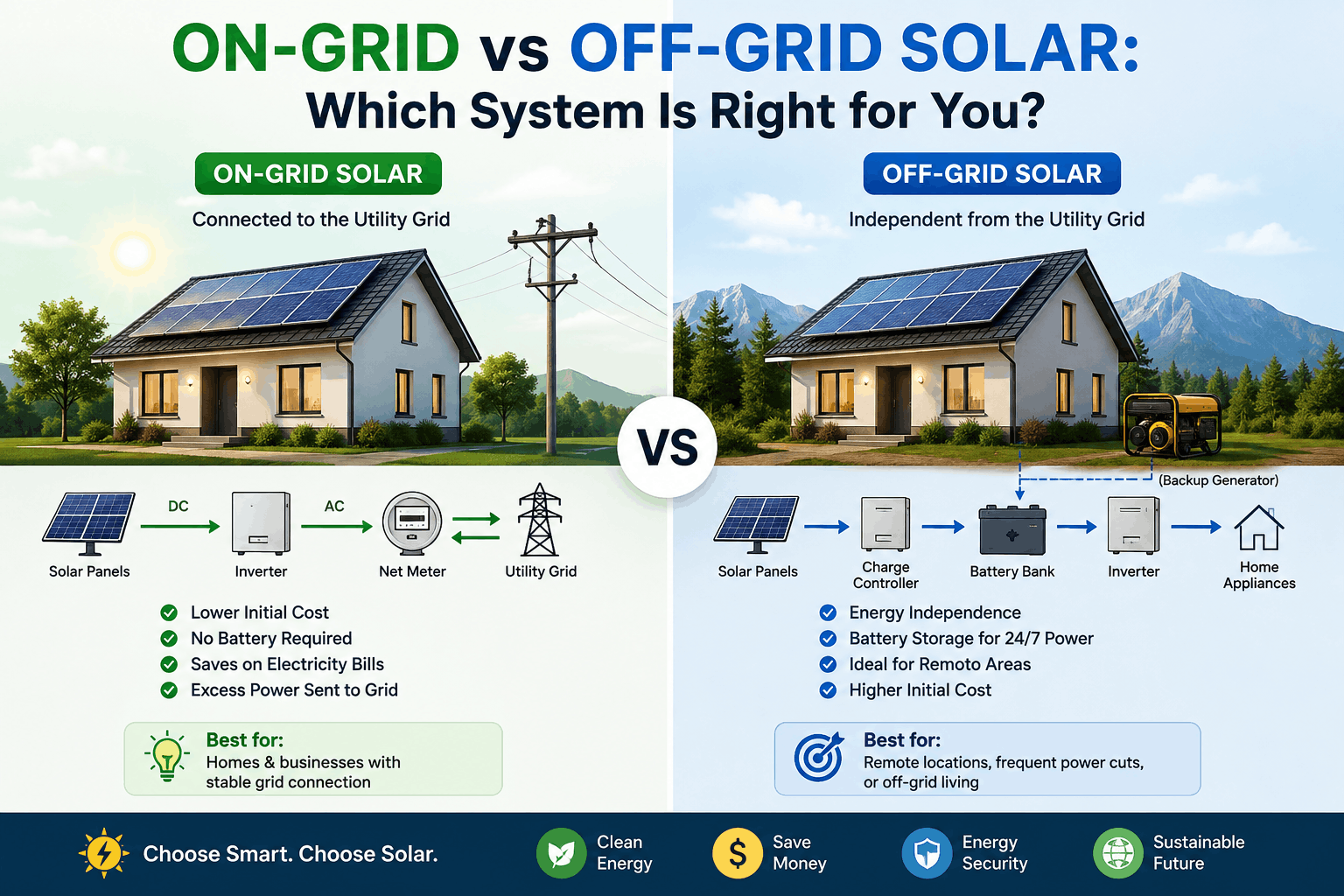 On-Grid vs Off-Grid Solar: Which System Is Right for You?